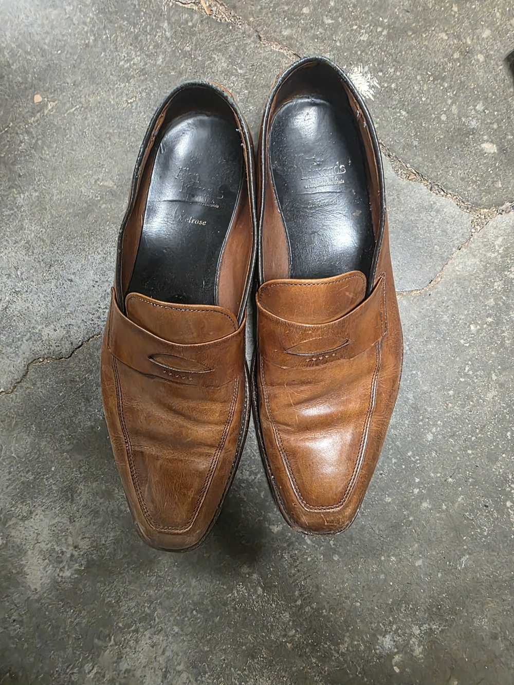 Allen Edmonds Chestnut Brown Leather Penny Loafers